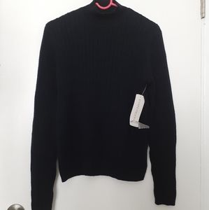 Evan Picone 100% Cotton Navy Mock Turtleneck